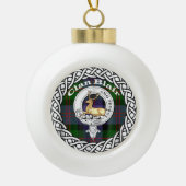 Scottish Clan Blair Old Tartan and Crest Keramische Bal Ornament (Voorkant)
