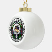 Scottish Clan Blair Old Tartan and Crest Keramische Bal Ornament (Rechts)