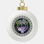 Scottish Clan Blair Tartan en Crest Keramische Bal Ornament (Voorkant)
