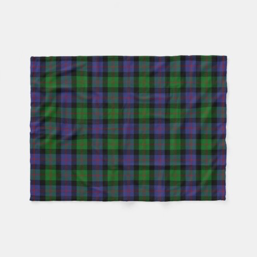 Scottish Clan Blair Tartan Pset Fleece Deken (Voorkant (Horizontaal))