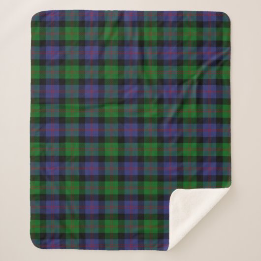 Scottish Clan Blair Tartan Pset Sherpa Deken (Voorkant)