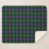 Scottish Clan Blair Tartan Pset Sherpa Deken (Voorkant (horizontaal))