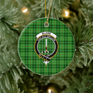 Scottish Clan Blane Tartan en Crest Keramisch Ornament