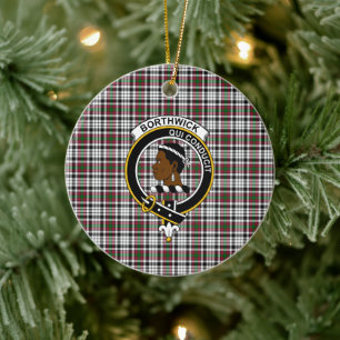 Scottish Clan Borthwick Tartan en Crest Keramisch Ornament