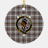 Scottish Clan Borthwick Tartan en Crest Keramisch Ornament (Voorkant)
