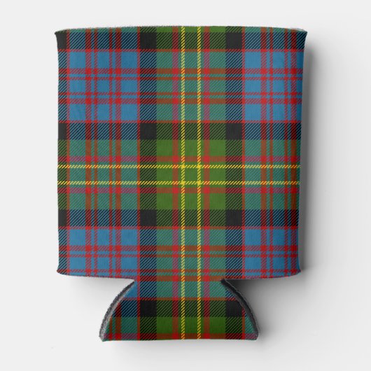 Scottish Clan Bowie Tartan Pset Blikjeskoeler (Voorkant)