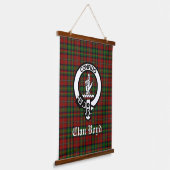 Scottish Clan Boyd Crest Badge & Tartan Hangend Wandkleed (Gebogen)