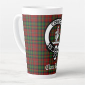 Scottish Clan Boyd Crest Badge & Tartan Latte Mok (Linkerhoek)