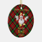 Scottish Clan Boyd kerstornament Keramisch Ornament (Rechts)