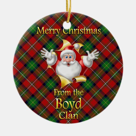 Scottish Clan Boyd kerstornament Keramisch Ornament (Voorkant)