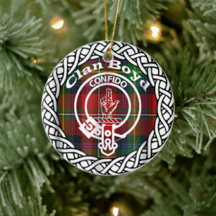Scottish Clan Boyd Tartan en Crest Keramisch Ornament