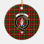 Scottish Clan Boyd Tartan en Crest Keramisch Ornament (Voorkant)