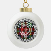 Scottish Clan Boyd Tartan en Crest Keramische Bal Ornament (Voorkant)