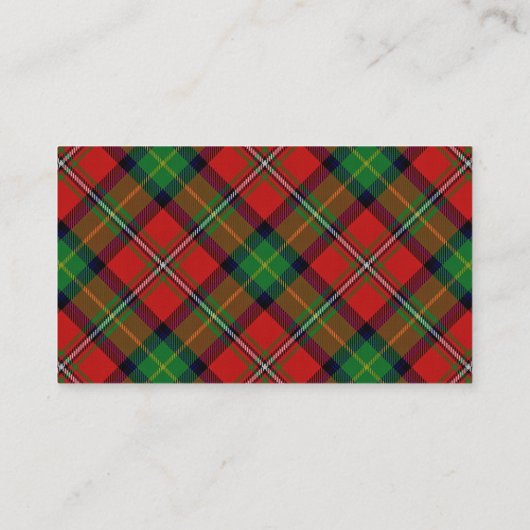 Scottish Clan Boyd Tartan Pset Visitekaartje (Achterkant)