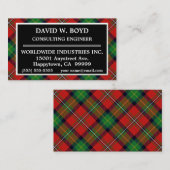 Scottish Clan Boyd Tartan Pset Visitekaartje (Voorkant / Achterkant)