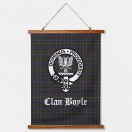 Scottish Clan Boyle Crest Badge & Tartan Hangend Wandkleed