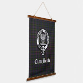 Scottish Clan Boyle Crest Badge & Tartan Hangend Wandkleed (Gebogen)