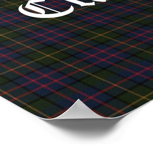 Scottish Clan Boyle Crest Badge & Tartan Poster (Hoek)