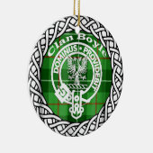 Scottish Clan Boyle Tartan en Crest Keramisch Ornament (Rechts)