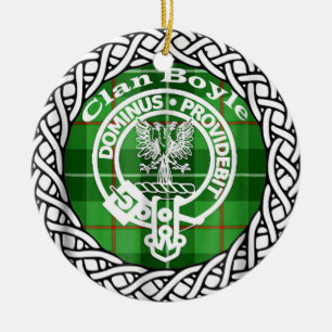 Scottish Clan Boyle Tartan en Crest Keramisch Ornament