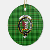 Scottish Clan Boyle Tartan en Crest Keramisch Ornament (Links)