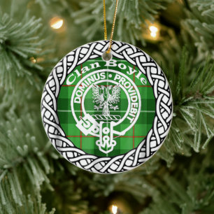 Scottish Clan Boyle Tartan en Crest Keramisch Ornament
