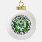 Scottish Clan Boyle Tartan en Crest Keramische Bal Ornament (Voorkant)