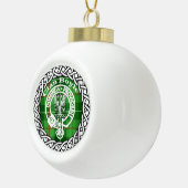Scottish Clan Boyle Tartan en Crest Keramische Bal Ornament (Rechts)