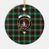 Scottish Clan Brodie Tartan en Crest Keramisch Ornament (Voorkant)