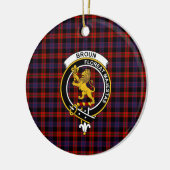 Scottish Clan Broun Modern Tartan en Crest Keramisch Ornament (Links)