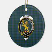 Scottish Clan Broun Tartan en Crest Keramisch Ornament (Links)