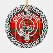 Scottish Clan Bruce Tartan en Crest Keramisch Ornament (Voorkant)
