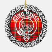 Scottish Clan Bruce Tartan en Crest Keramisch Ornament (Achterkant)