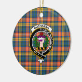 Scottish Clan Buchanan Ancient Tartan en Crest Keramisch Ornament (Links)