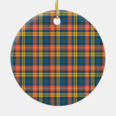 Scottish Clan Buchanan Ancient Tartan en Crest Keramisch Ornament (Achterkant)