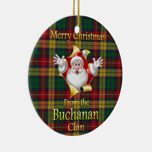Scottish Clan Buchanan kerstornament Keramisch Ornament (Rechts)