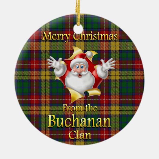 Scottish Clan Buchanan kerstornament Keramisch Ornament (Achterkant)