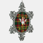 Scottish Clan Buchanan kerstornament Tin Sneeuwvlok Ornament (Links)
