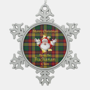 Scottish Clan Buchanan kerstornament Tin Sneeuwvlok Ornament