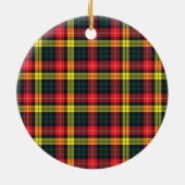 Scottish Clan Buchanan Modern Tartan en Crest Keramisch Ornament (Achterkant)