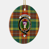 Scottish Clan Buchanan Old Sett Tartan en Crest Keramisch Ornament (Rechts)