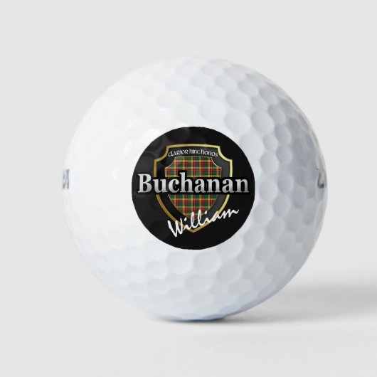 Scottish Clan Buchanan Personalize Jouw naam Golfballen (Voorkant)