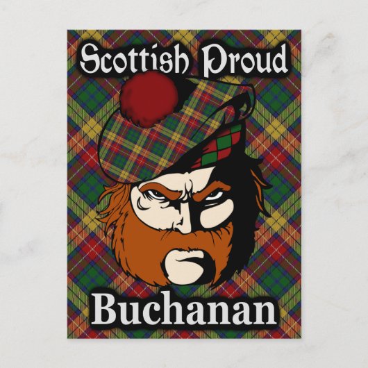 Scottish Clan Buchanan Tartan Briefkaart (Voorkant)