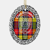 Scottish Clan Buchanan Tartan en Crest Keramisch Ornament (Rechts)