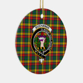 Scottish Clan Buchanan Tartan en Crest Keramisch Ornament (Rechts)