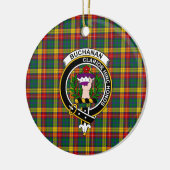 Scottish Clan Buchanan Tartan en Crest Keramisch Ornament (Links)