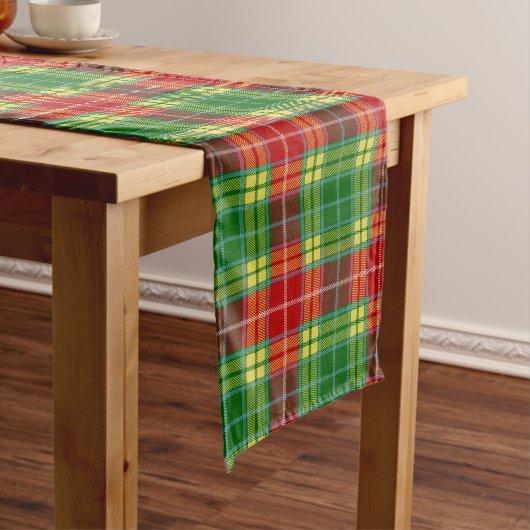 Scottish Clan Buchanan Tartan Pset Lange Tafelloper (Voorbeeld)