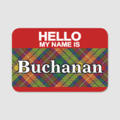 Scottish Clan Buchanan Tartan Pset Naamplaatje (Voorkant)