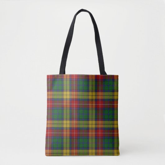 Scottish Clan Buchanan Tartan Pset Tote Bag (Voorkant)