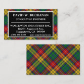 Scottish Clan Buchanan Tartan Pset Visitekaartje (Voorkant / Achterkant)